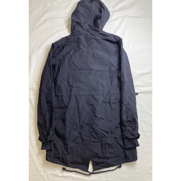 4How Hooded Raincoat Women's 6 Blue Lightweight Waterproof - Picture 6 of 6